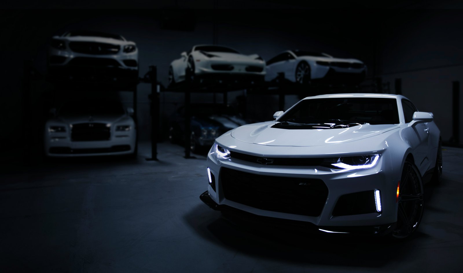 Premium car ready for professional motor service
